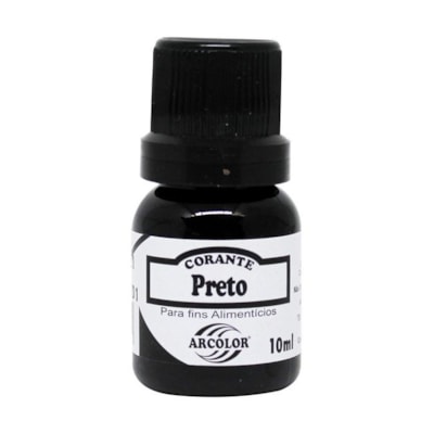 ARCOLOR CORANTE LIQUIDO PRETO 10ML