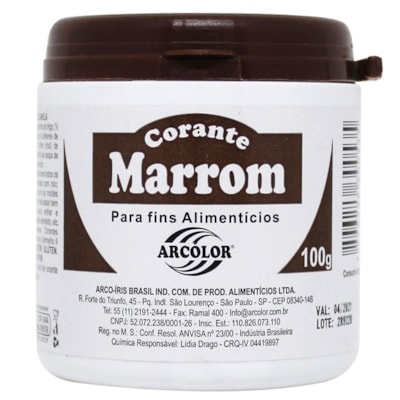 ARCOLOR CORANTE MARROM 100G