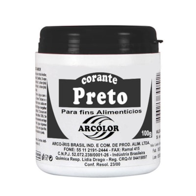 ARCOLOR CORANTE PRETO 100G