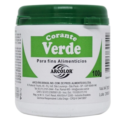 ARCOLOR CORANTE VERDE 100G