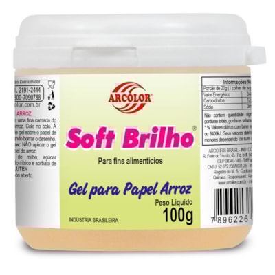 ARCOLOR GEL SOFT BRILHO PAPEL ARROZ 100G