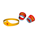 FESTCOLOR ACESSORIO TIARA E BRACELETE MULHER MARAVILHA