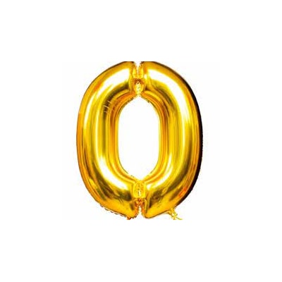 FOIL BALLON OURO 40 NUMERO 0