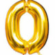FOIL BALLON OURO 40 NUMERO 0