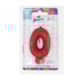 JUNCO VELA ANIV LIVE COLORS C/GLITER N.0 VERMELHO