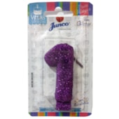 JUNCO VELA ANIV LIVE COLORS C/GLITER N.1 LILAS