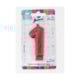 JUNCO VELA ANIV LIVE COLORS C/GLITER N.1 VERMELHO