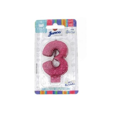 JUNCO VELA ANIV LIVE COLORS C/GLITER N.3 PINK