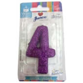 JUNCO VELA ANIV LIVE COLORS C/GLITER N.4 LILAS