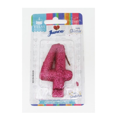 JUNCO VELA ANIV LIVE COLORS C/GLITER N.4 PINK