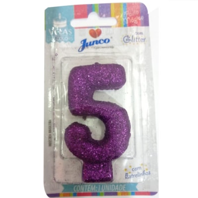JUNCO VELA ANIV LIVE COLORS C/GLITER N.5 LILAS