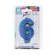 JUNCO VELA ANIV LIVE COLORS C/GLITER N.6 AZUL