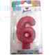 JUNCO VELA ANIV LIVE COLORS C/GLITER N.6 VERMELHO