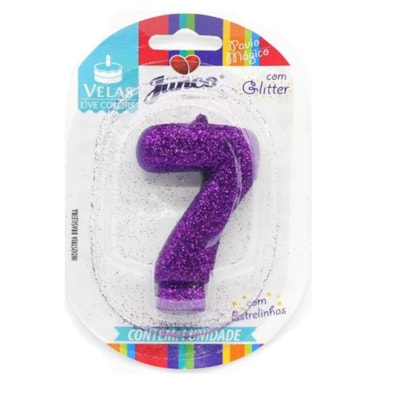 JUNCO VELA ANIV LIVE COLORS C/GLITER N.7 LILAS