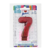 JUNCO VELA ANIV LIVE COLORS C/GLITER N.7 VERMELHO