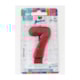 JUNCO VELA ANIV LIVE COLORS C/GLITER N.7 VERMELHO
