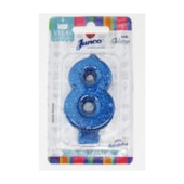 JUNCO VELA ANIV LIVE COLORS C/GLITER N.8 AZUL