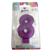 JUNCO VELA ANIV LIVE COLORS C/GLITER N.8 LILAS