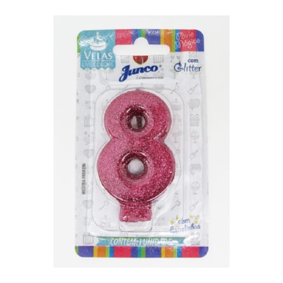 JUNCO VELA ANIV LIVE COLORS C/GLITER N.8 PINK