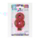 JUNCO VELA ANIV LIVE COLORS C/GLITER N.8 VERMELHO