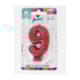 JUNCO VELA ANIV LIVE COLORS C/GLITER N.9 VERMELHO