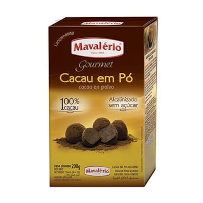 MAVALERIO CACAU PO ALCALINIZADO 200G GOURMET
