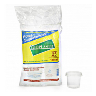RIOPLASTIC POTE RED 140ML C TAMPA