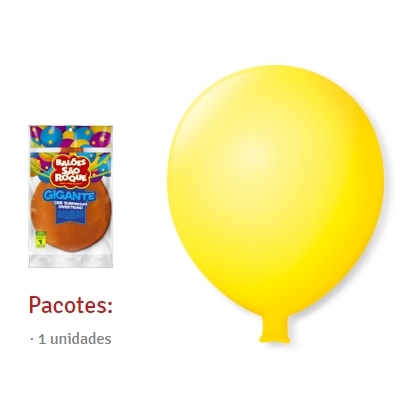 SAO ROQUE BALAO GIGANTE AMARELO CITRICO