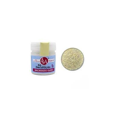 SHINE PO P/DECORACAO BRILHANTE NACARADO OURO 5G